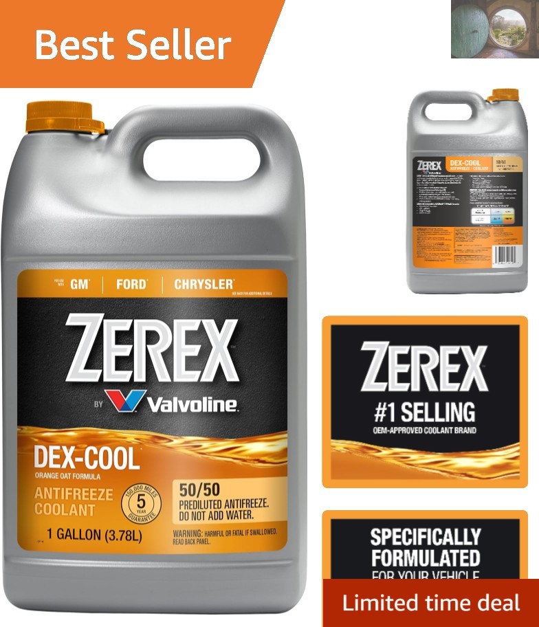 Zerex Antifreeze Coolant 50/50, 1 Gallon - Superior Freeze Protection Guaranteed