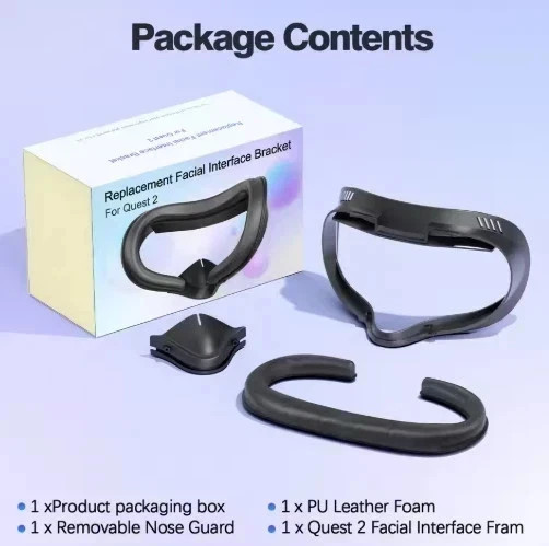 Face Cushion Pad for Meta Quest 2 VR Facial Interface Replacement PU Leather ...