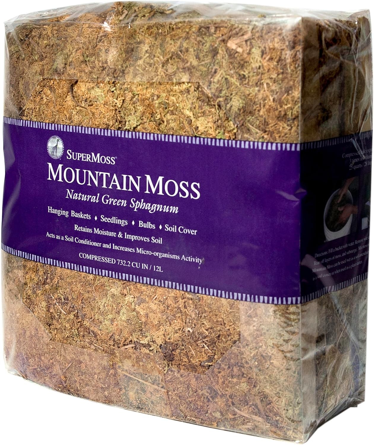 SuperMoss (23825) Mountain Moss Dried, Natural, 5lb Small Bale