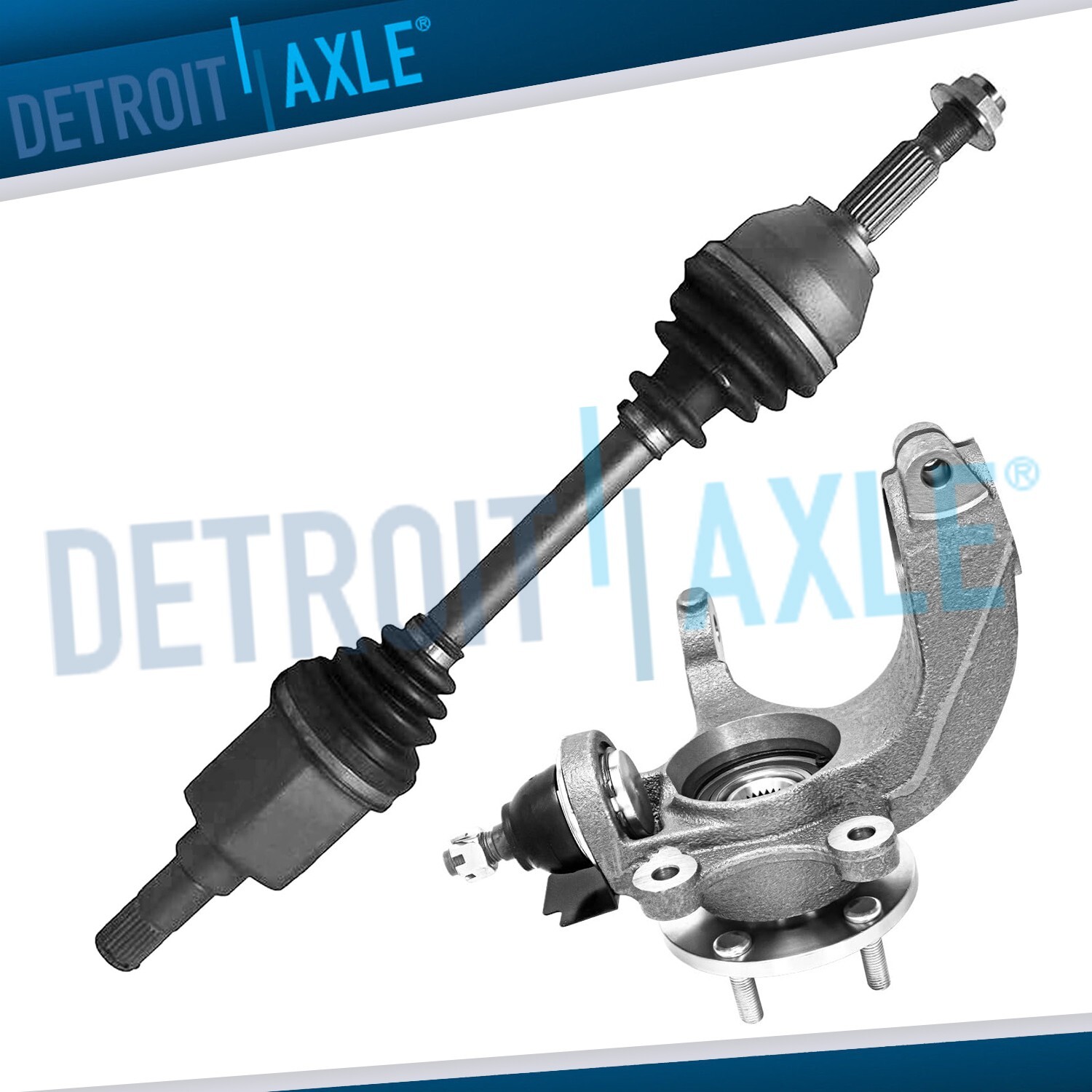 Front Left Steering Knuckle Wheel Hub CV Axle for 2010-2013 Ford Transit Connect