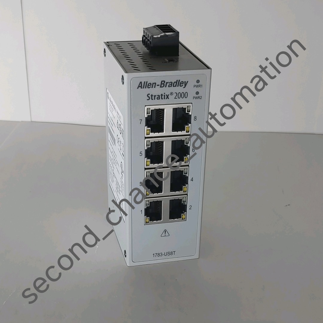 (1) Allen-Bradley 1783-US8T /B Stratix 2000 Ethernet Switch