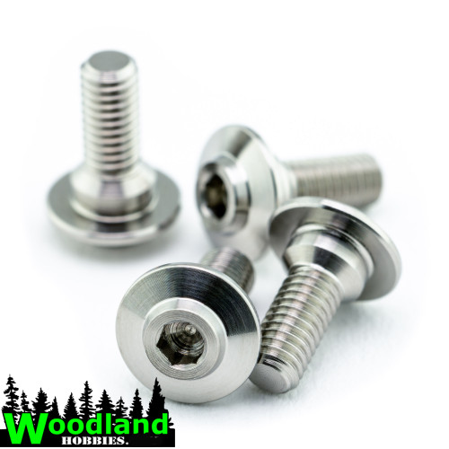 1up Racing, 700012, Pro Duty Titanium ServoLock Screws – M3x8