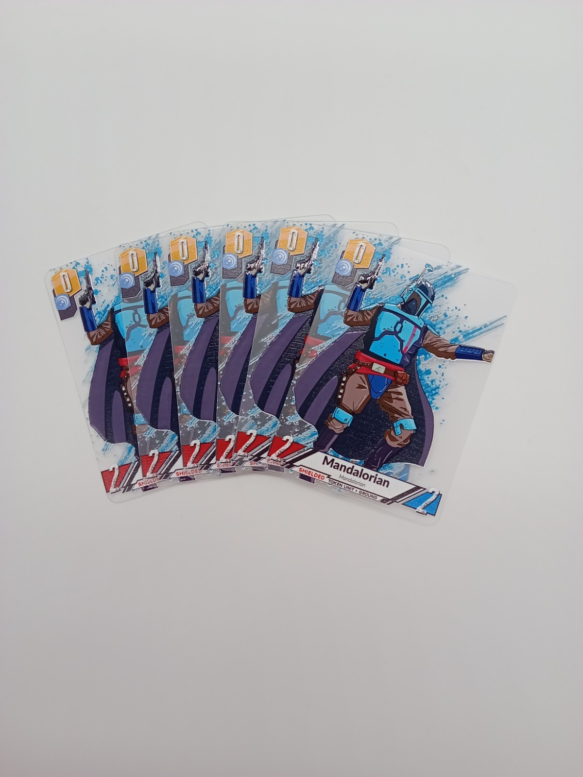 Star Wars Unlimited TCG Premium Full Sized Spot Gloss Mandalorian Tokens