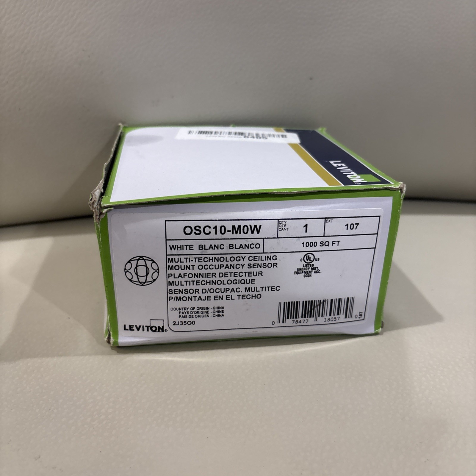 Leviton OSC10-M0W Multi-Technology Celing Mount Occupancy Sensor (new)