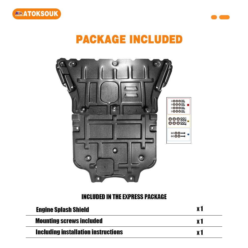 2Pcs Engine Skid Plate For 2018-2023 Audi A5 Under Splash Shield Heavy Duty