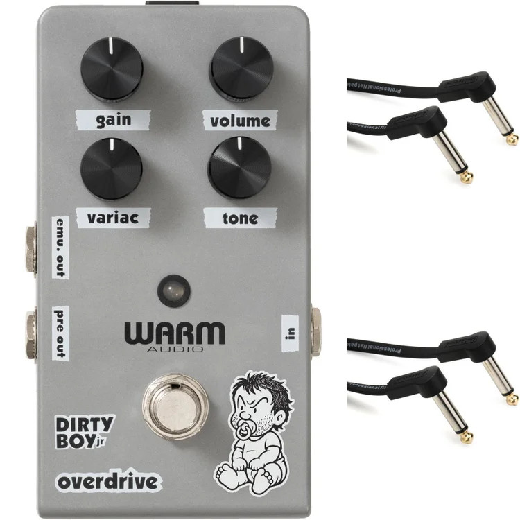 Warm Audio Dirty Boy Jr. Overdrive Pedal with Patch Cables