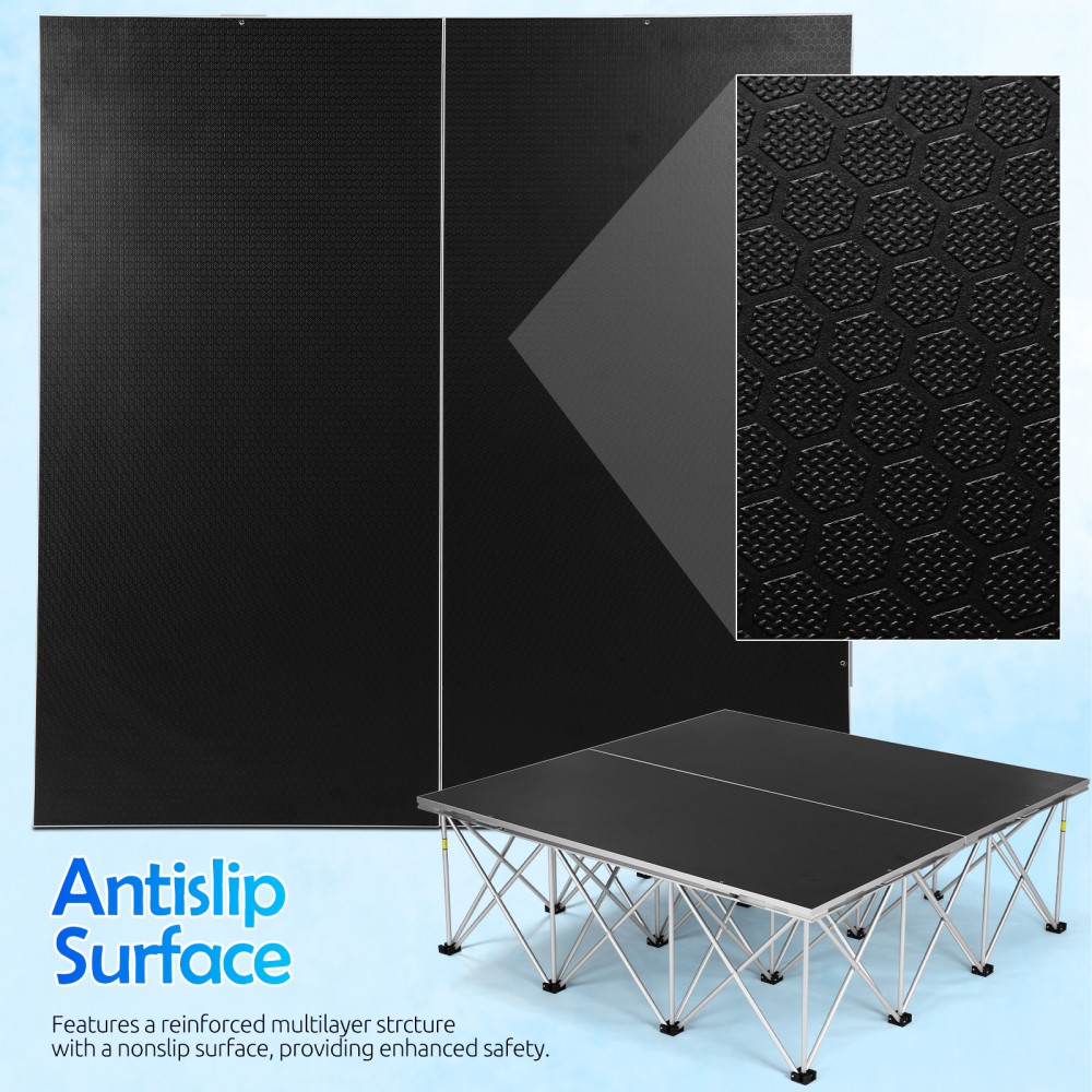 4'x4' Portable Stage Platform Modular System Foldable 16.9" Hight 120CM*120CM