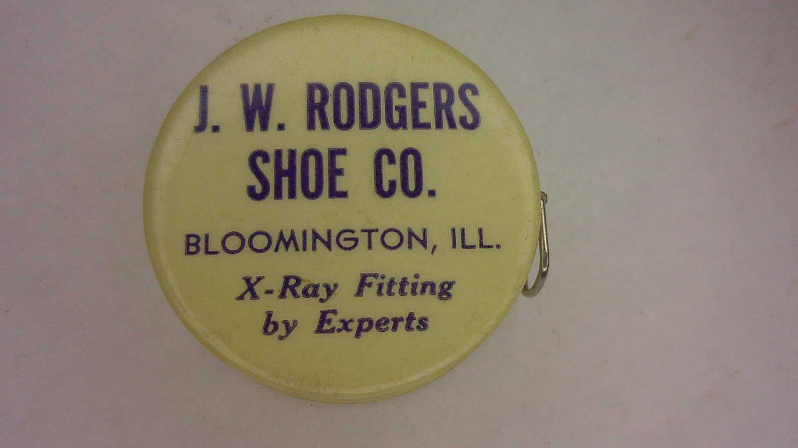 advertising x-ray shoe fittings J.W. Rodgers Bloomington, Ill. tape measure Z141