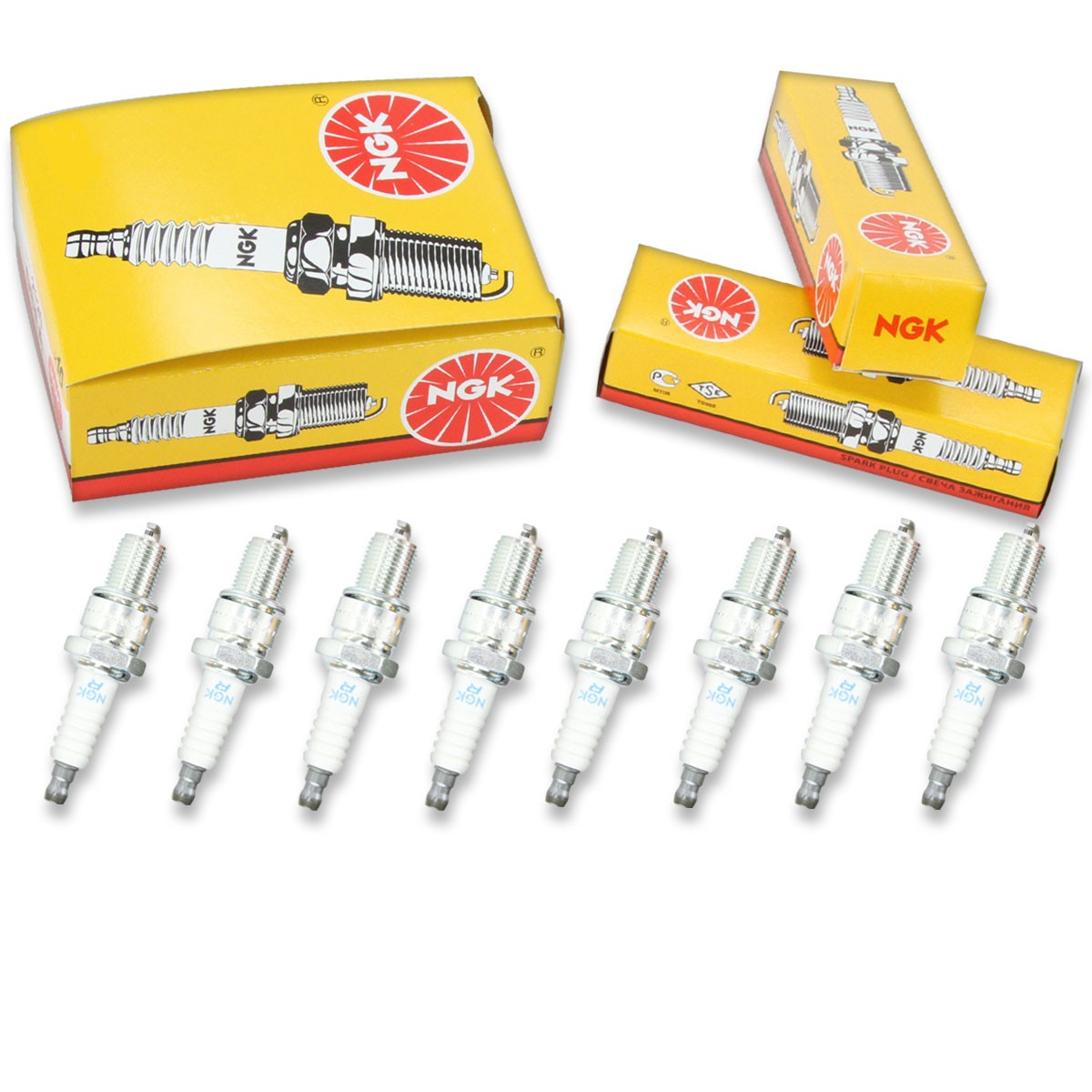 8pcs NGK 7788 Standard BPR9ES Snowmobile Spark Plug Tune Up Kit Set bu