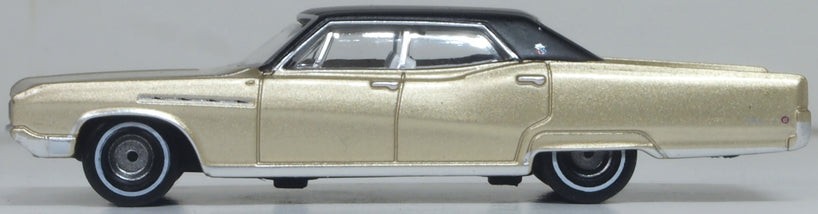 New Release 1/87 HO Oxford Diecast #87BE68001 Buick Electra in Ivory Gold w/ Blk