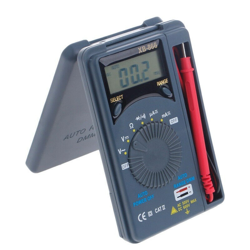 XB866 Mini Auto Range LCD Voltmeter Tester Tool AC/for Pocket Digital Multime