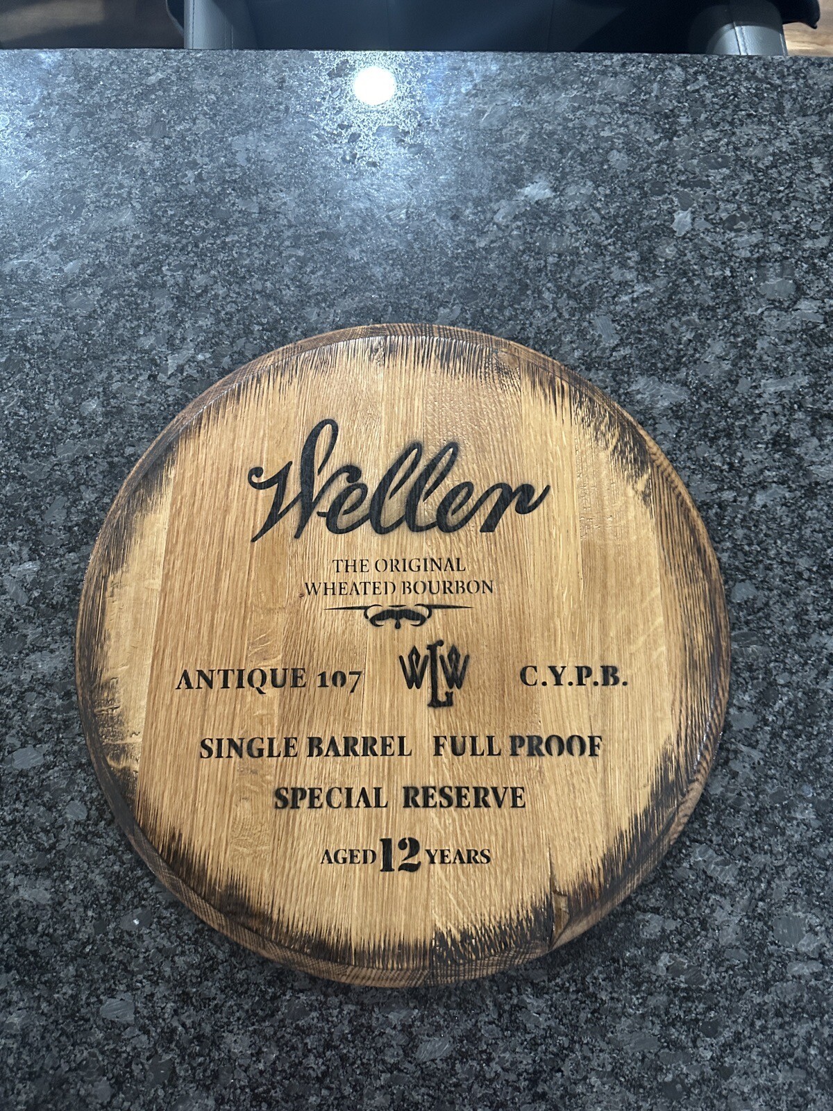 Buffalo Trace Distillery ( Weller 12 Yr)KY Bourbon Barrel Whiskey Head / Top 21”