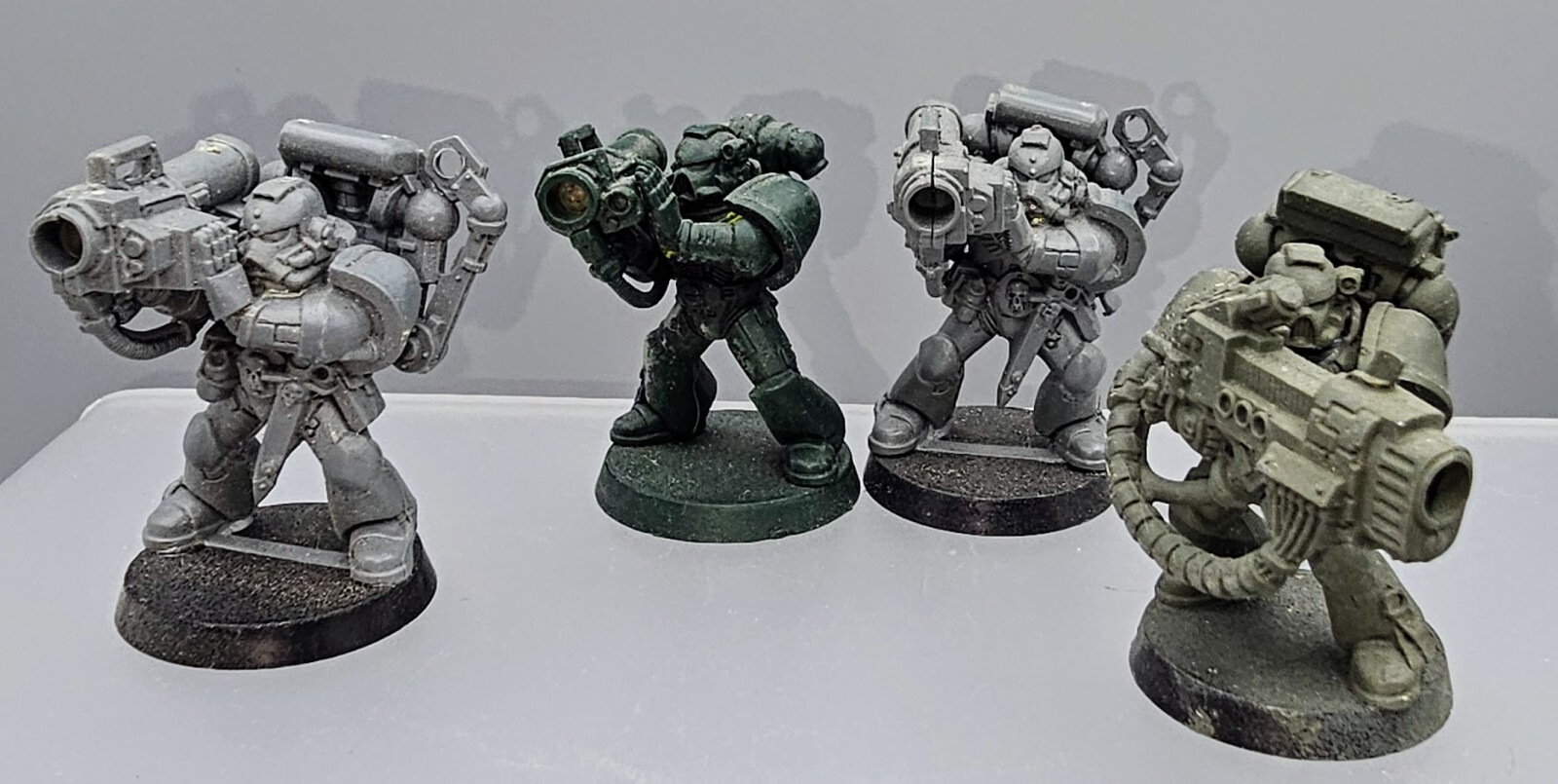 GW 40k Space Marines Heavy Support Devastator w/Plasma Cannon 4 Figs OOP Plastic