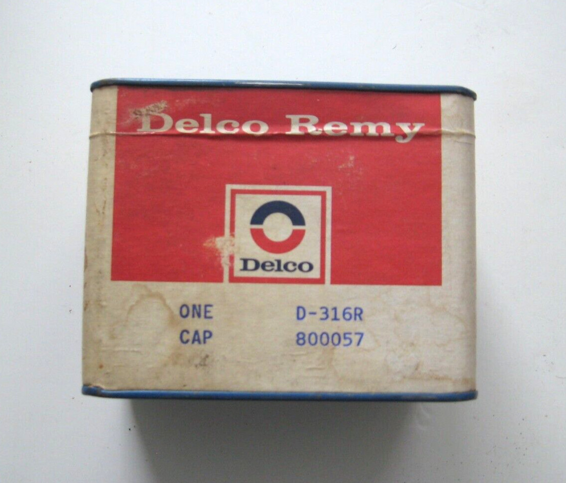 NOS Delco Remy D316R, 800057 Distributor Cap for 6 Cylinder Engines Never Opened