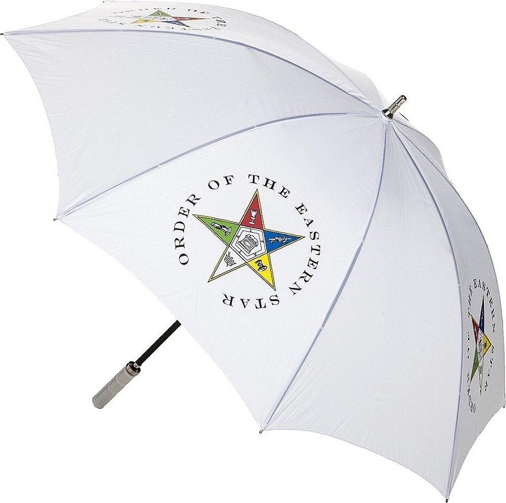 Eastern Star Jumbo Umbrella [White - 60"]