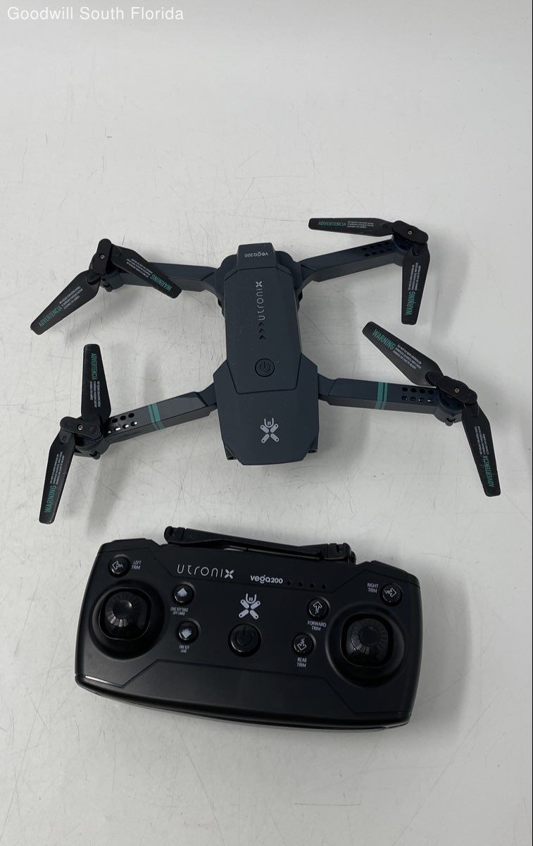 Ultronix Vega 200 Black Wifi Camera Foldable Ready to Fly Remote Control Drone