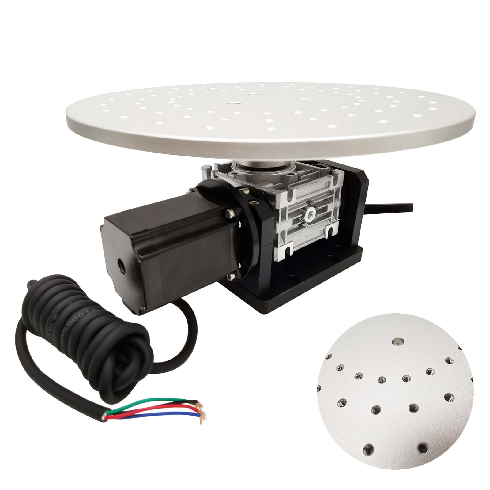 Electric Rotatable Worktable Laser Marking Machine 3 Rings of M6 Thread Holes