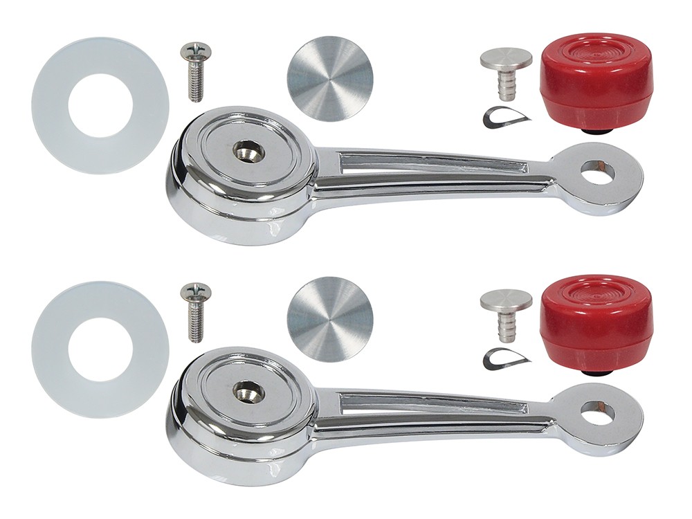 1968-72 Handles Window Crank LH RH Torino Maverick Bronco Vermilion New