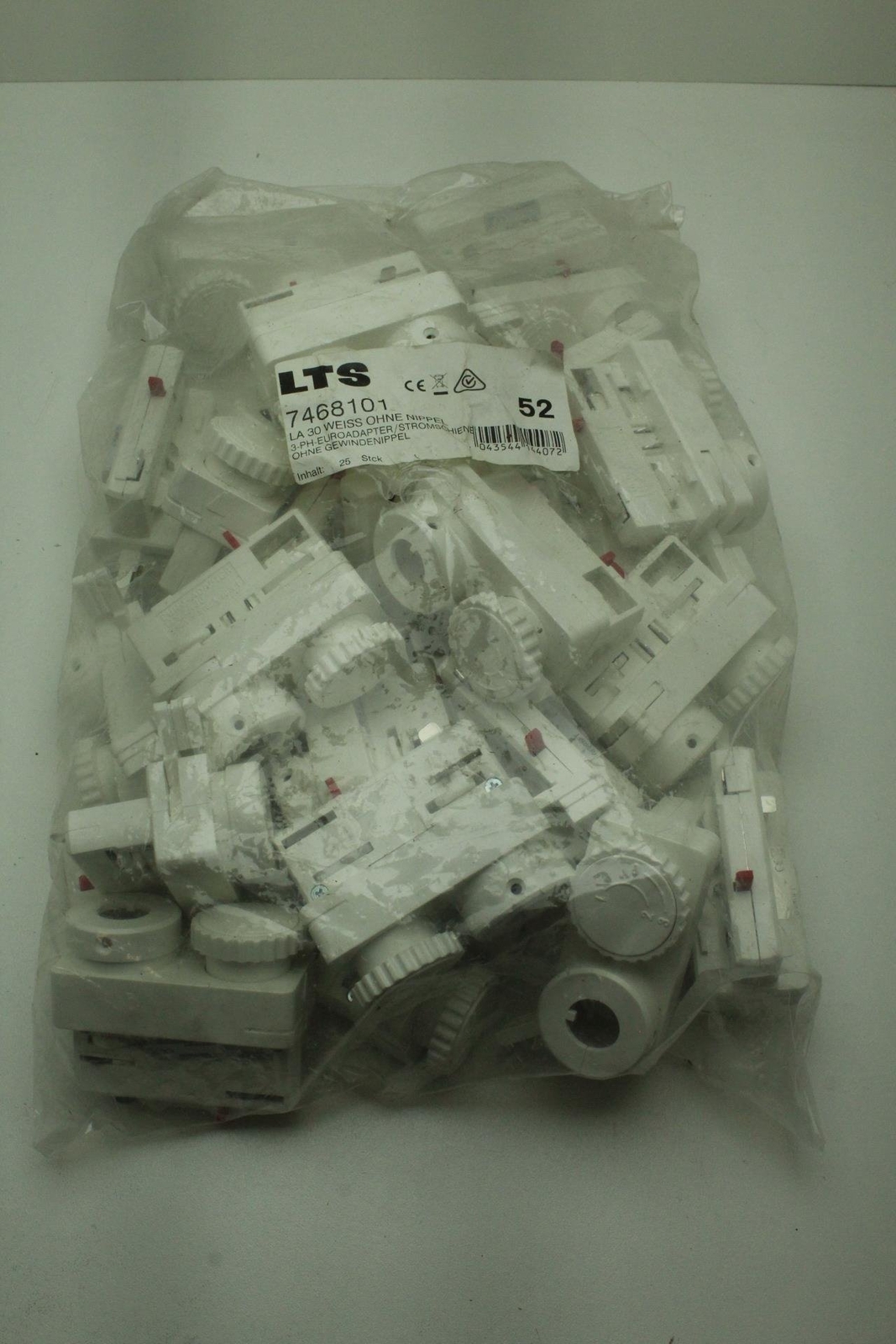 LTS 7468101 3-Phase Euro Adapter without Thread Nipple (Pack of 25 PCs.) "New & Original Packaging"