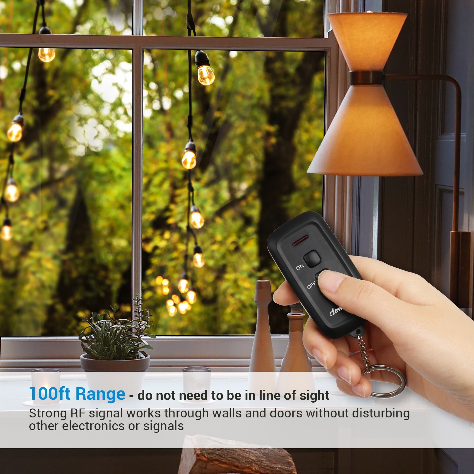 DEWENWILS Wireless Remote Control Electrical Outlet Switch Outdoor Indoor ETL
