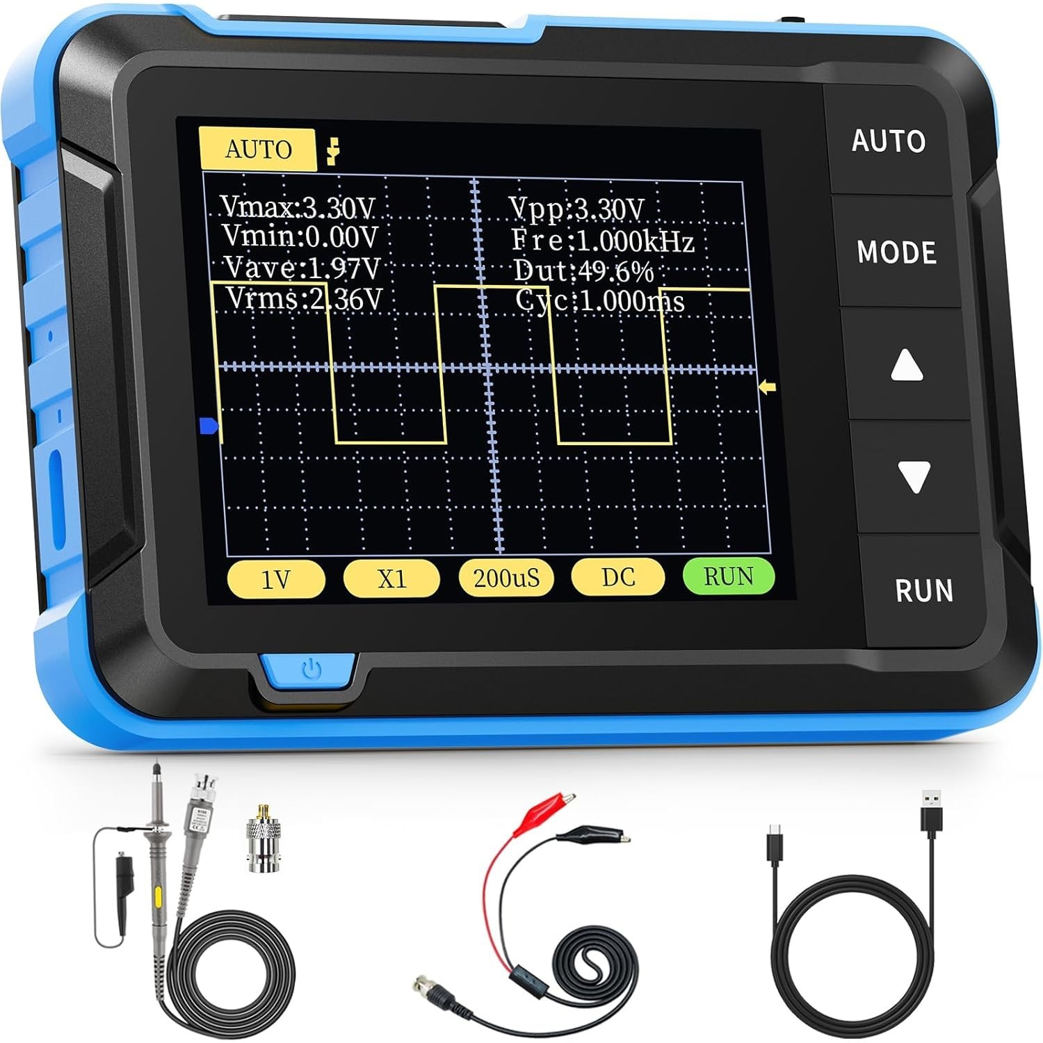 Digital Oscilloscope Handheld Pocket with High Sampling Rate 2.8 Inch TFT
