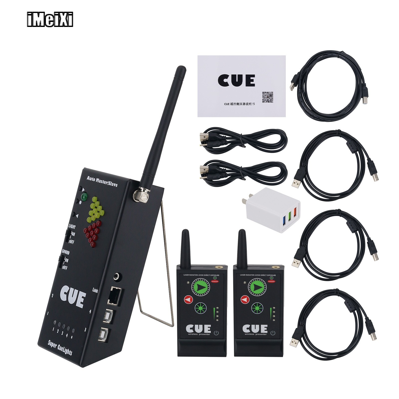 Super Cuelight Presenter Remote 1 RX and 2 TX for PowerPoint Presentation NEW
