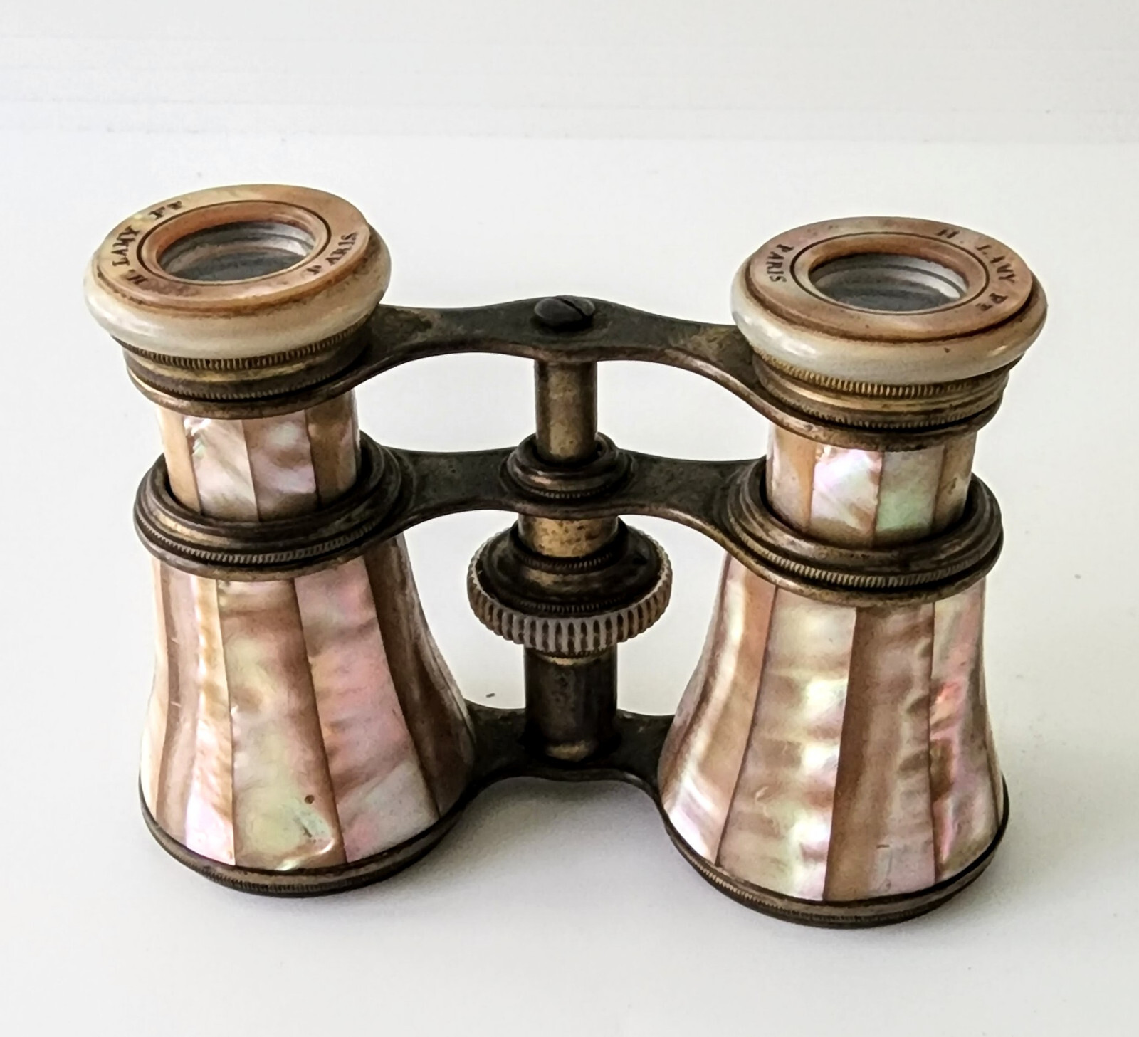 Antique H LAMY FT Paris Mother of Pearl Opera Glasses/Binoculars/Theater Glasses