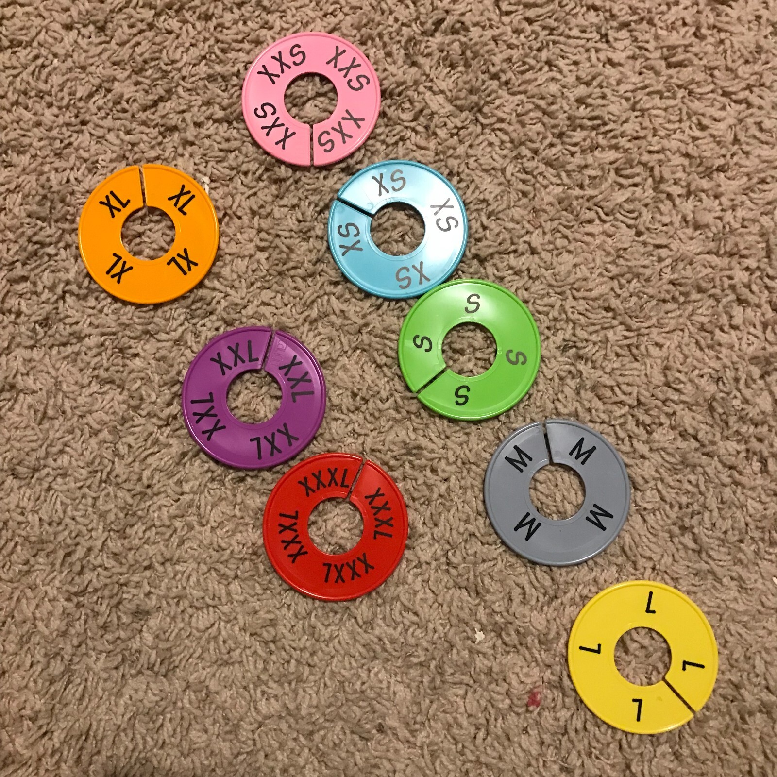 SET OF 24....CLOSET DISC  SIZING ORGANIZERS ...NEW!!