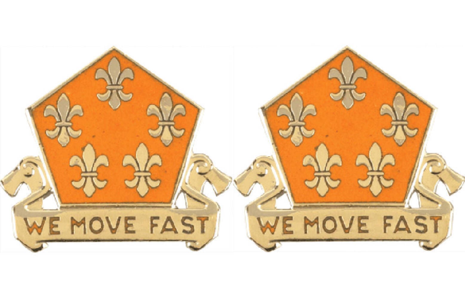5th Signal Battalion Distinctive Unit Insignia - Pair - We Move Fast