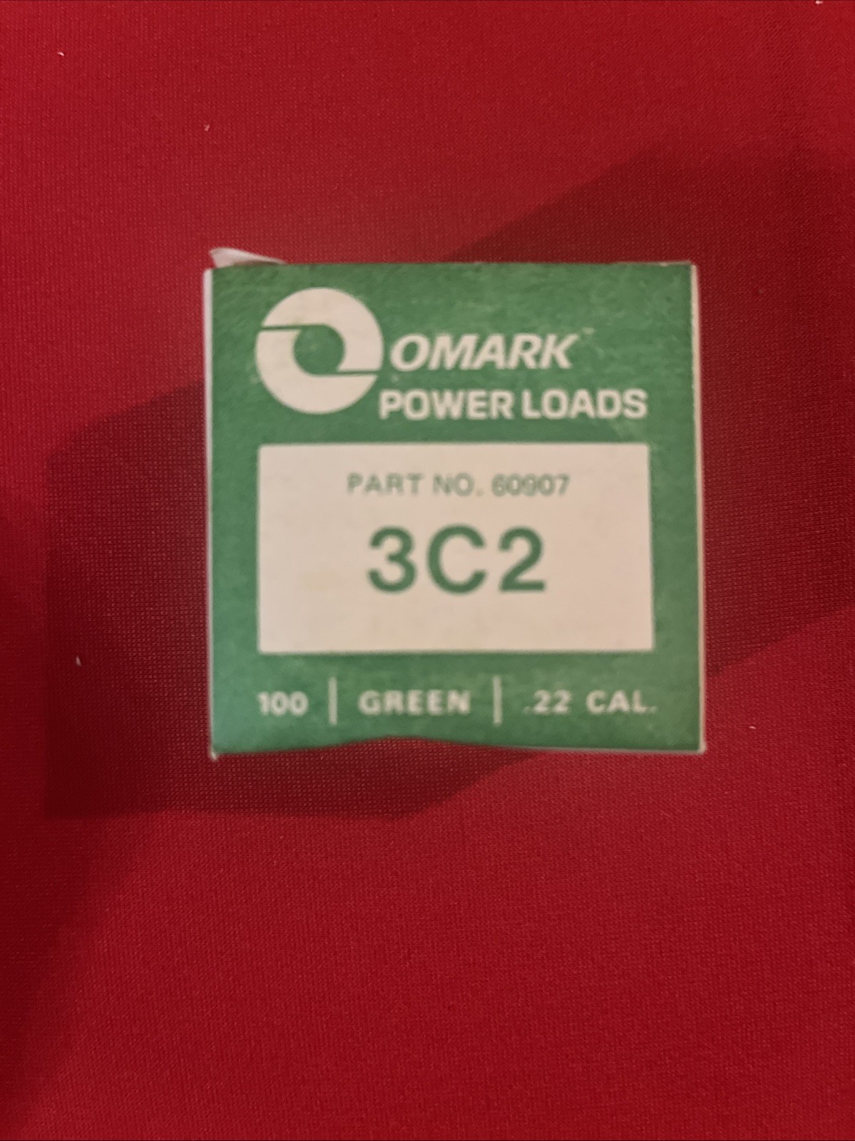 Ten Boxes of Vintage OMARK .22 Cal Powder Actuated Tool Loads 3C2 Green Level 3