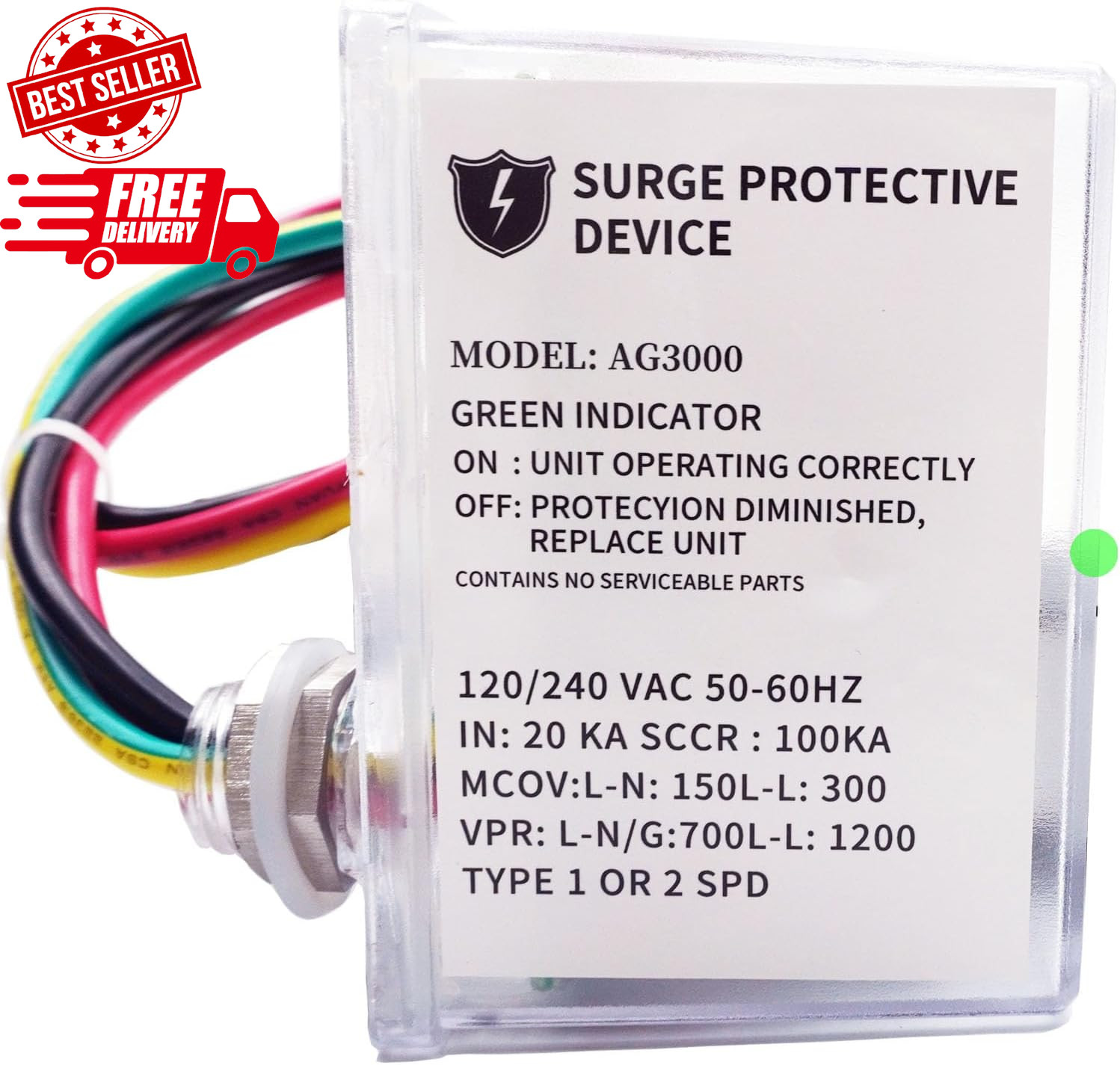 AG3000 120/240V HVAC Surge Protective Device with TPMOV Technology SHIPS FREE