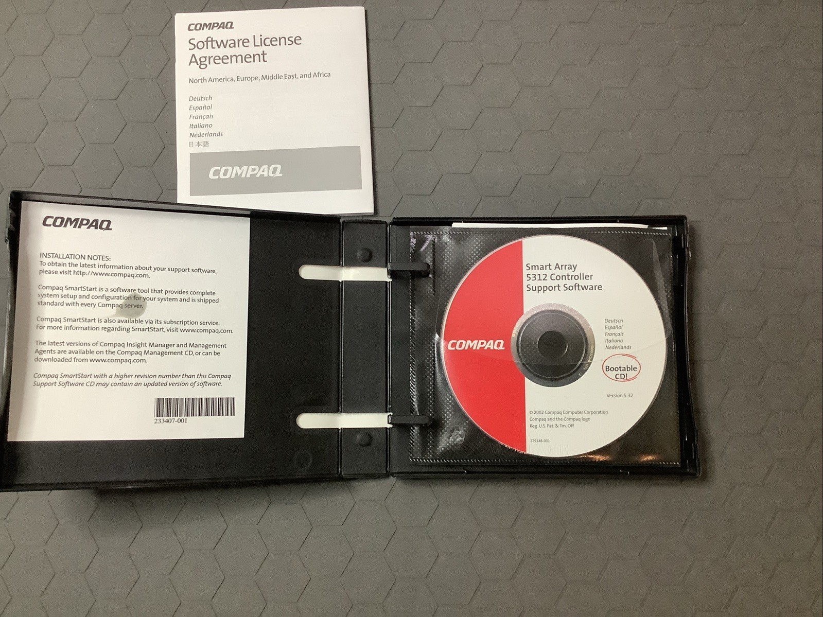 Compaq Smart Array 5312 Controller Support Utility Software CD & Floppy