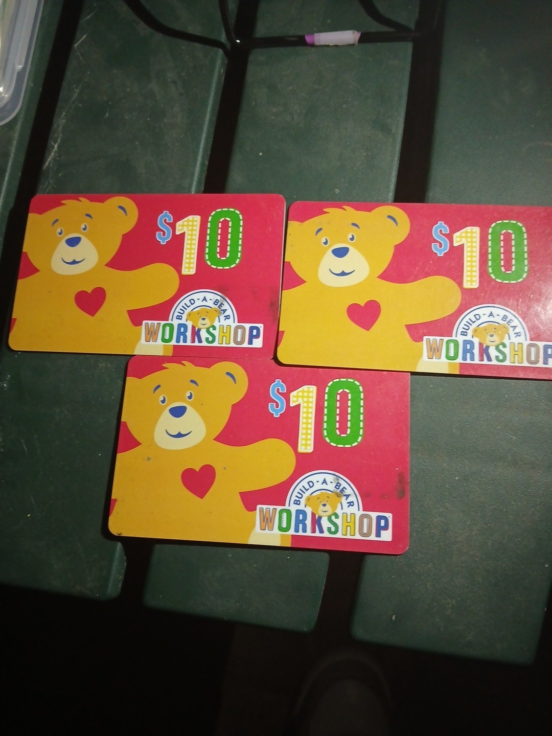 3 Build a Bear Workshop Gift Card's For $10 Each Physical Card