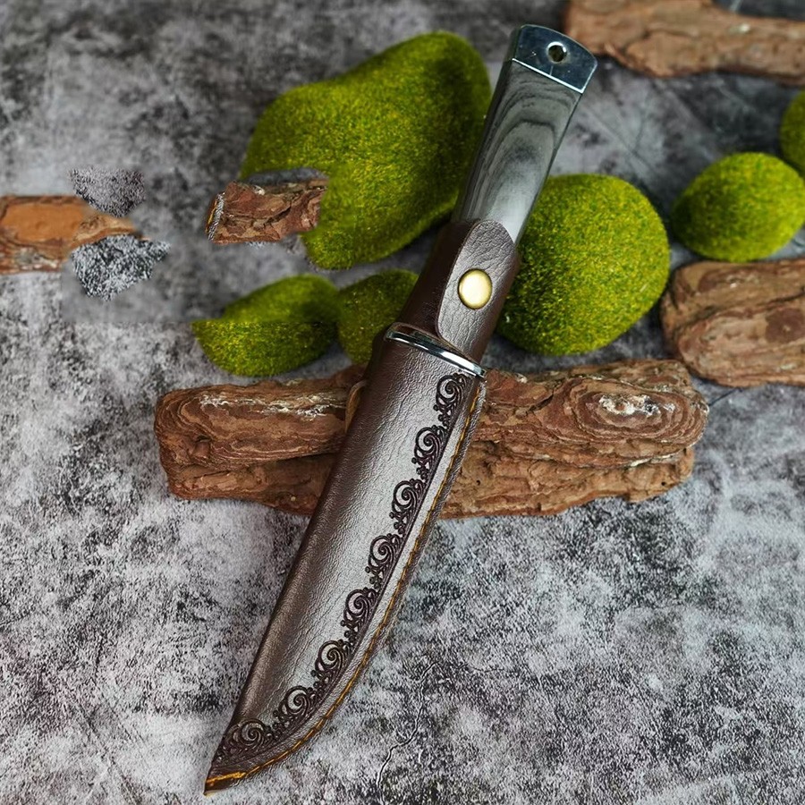 Multifunctional Outdoor Tactical Wooden Handle Survival Folding Portable Knife