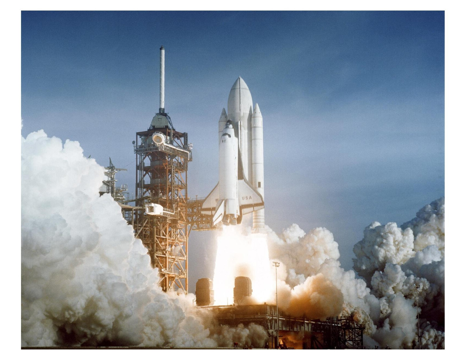 NASA'S 1981 Space Shuttle Columbia STS-1 Mission Launch 8x10 Photo On 8.5" x 11"