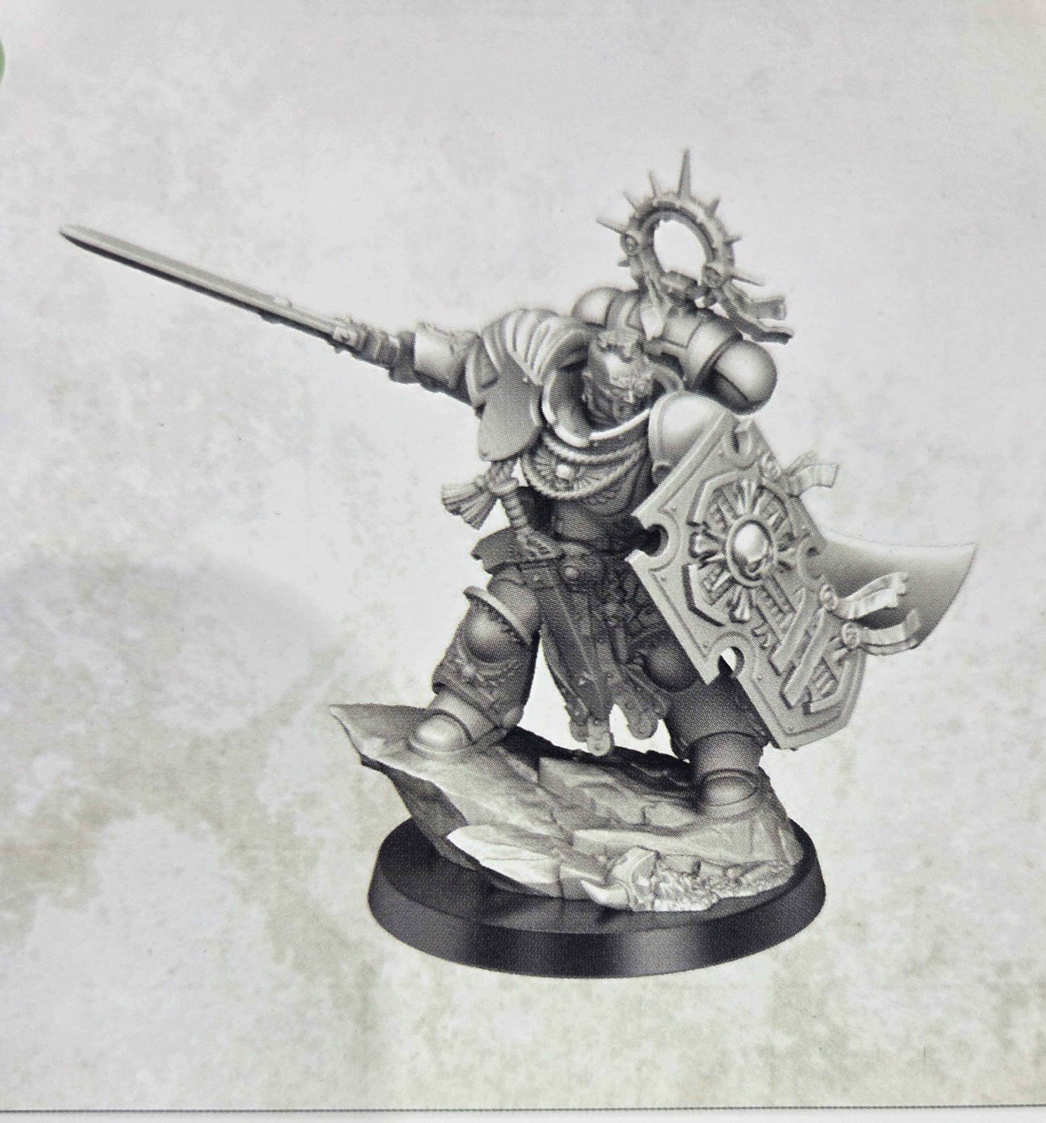 Space Marine- Captain with Shield -Warhammer 40K Armageddon New on Sprue
