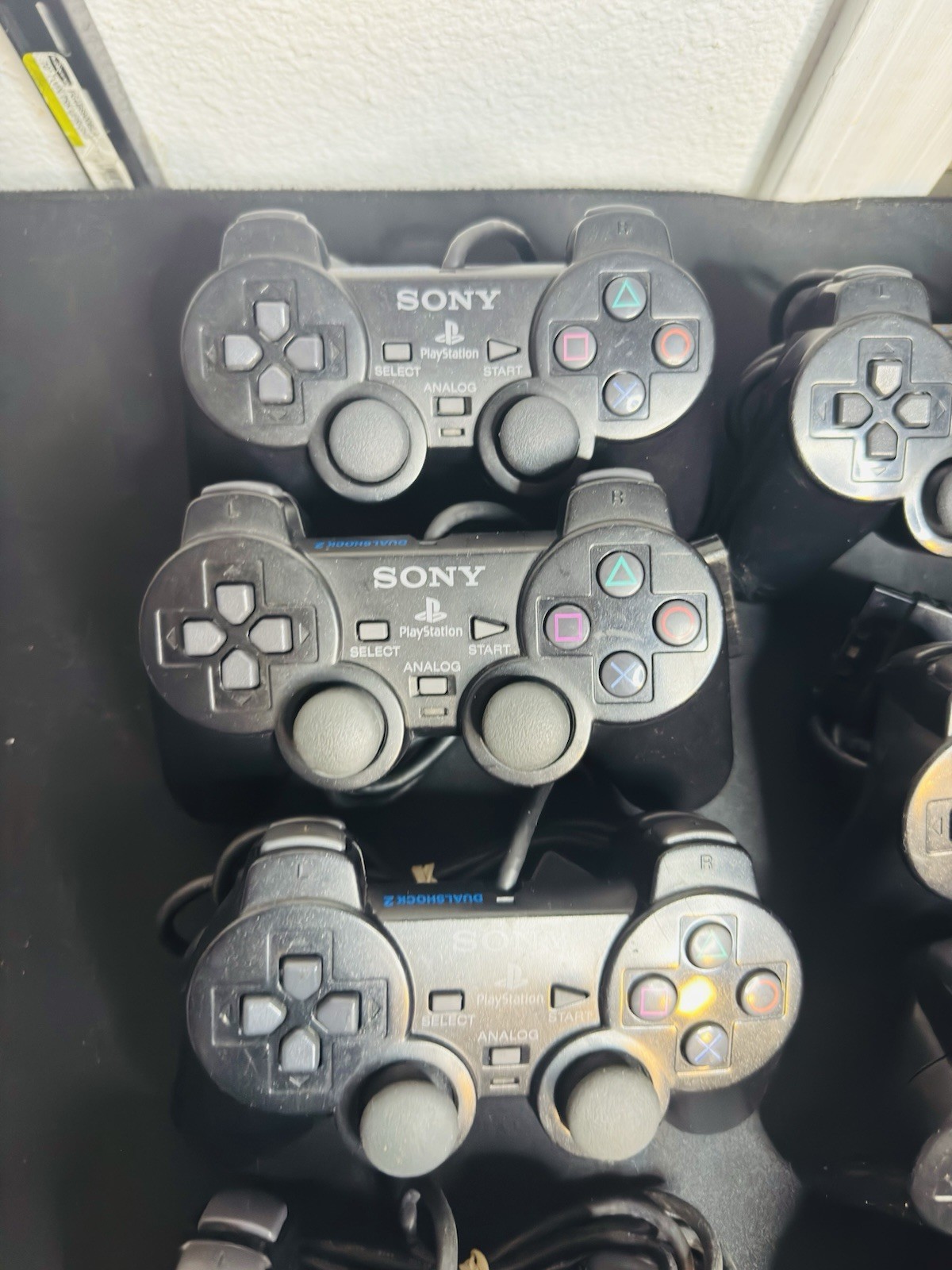 1x OEM Sony PlayStation PS2 Black Dualshock 2 Controller Tested Working