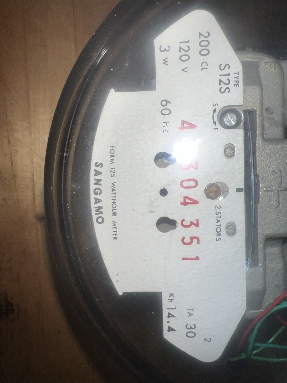 Sangamo Kilowatt Hour Meter Type S12S