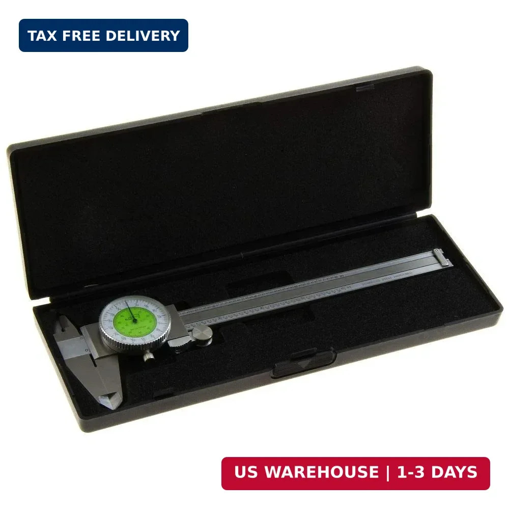 Dial Caliper 6" Fractional & Decimal Inch Combination Dual Scale