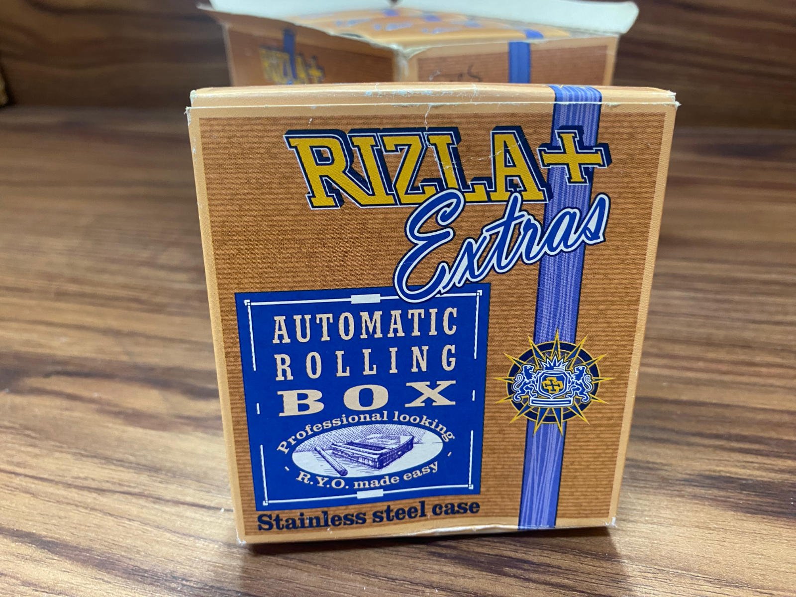 Vtg Rizla+ Extras Automatic Rolling Machine Stainless Box Roll Tobacco Cigarette