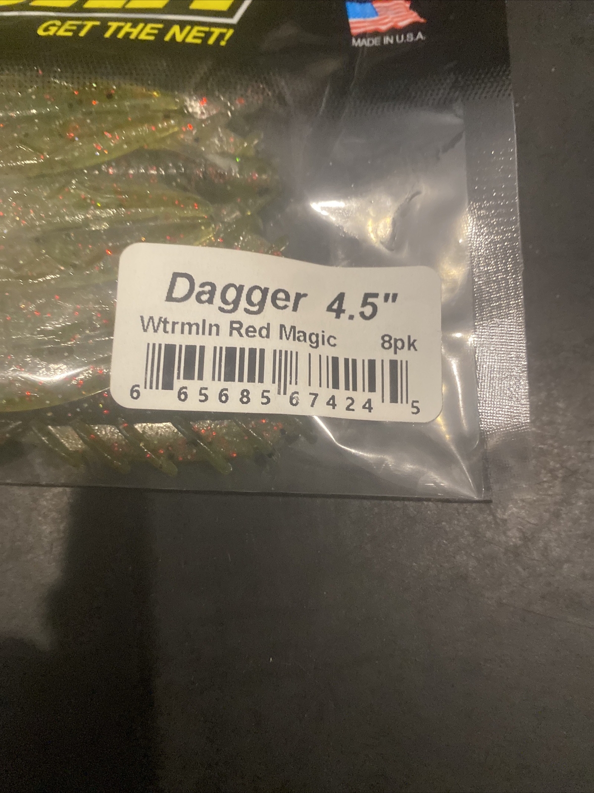 NetBait 4.5” Dagger Watermelon Red Magic