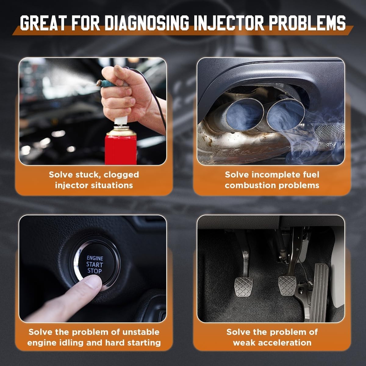 8 Pulse Modes Fuel Injector Cleaner Kit: Efficient Diagnostic Tool for Mechanics