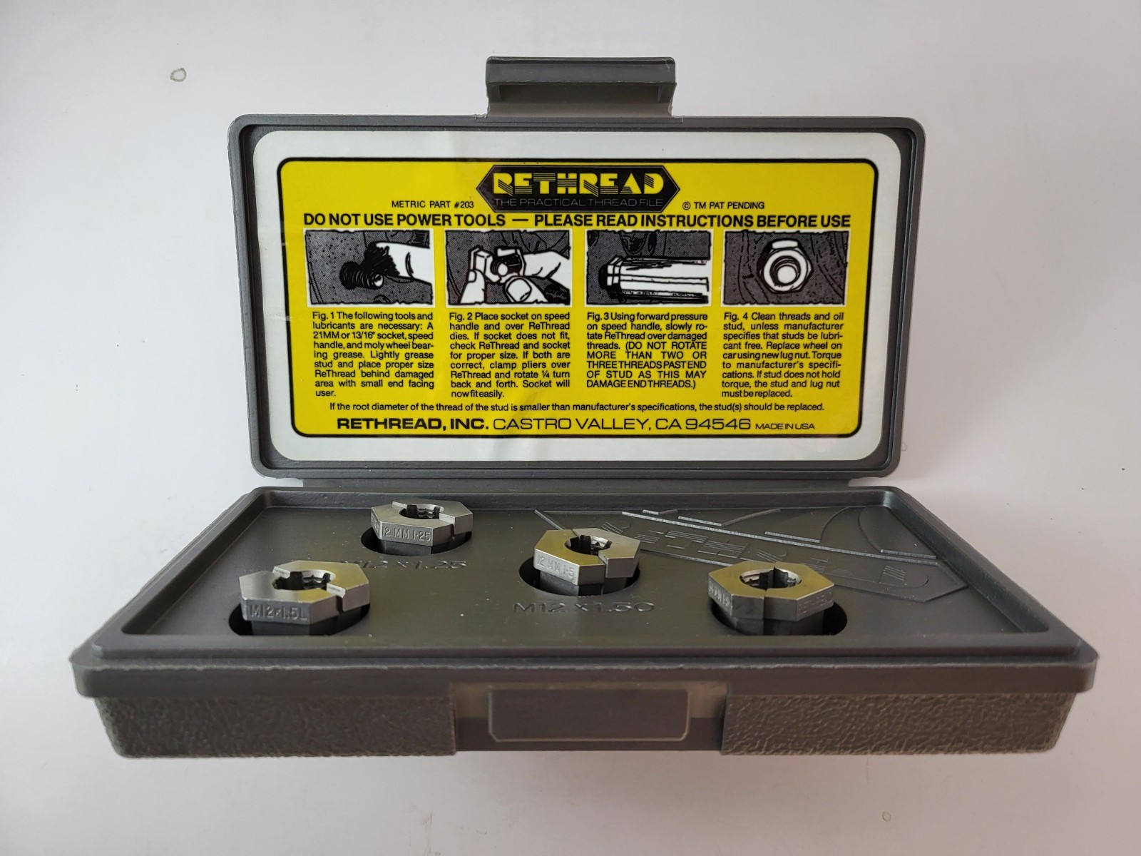 Rethread Metric Kit Part #203 New Made In U.S.A.