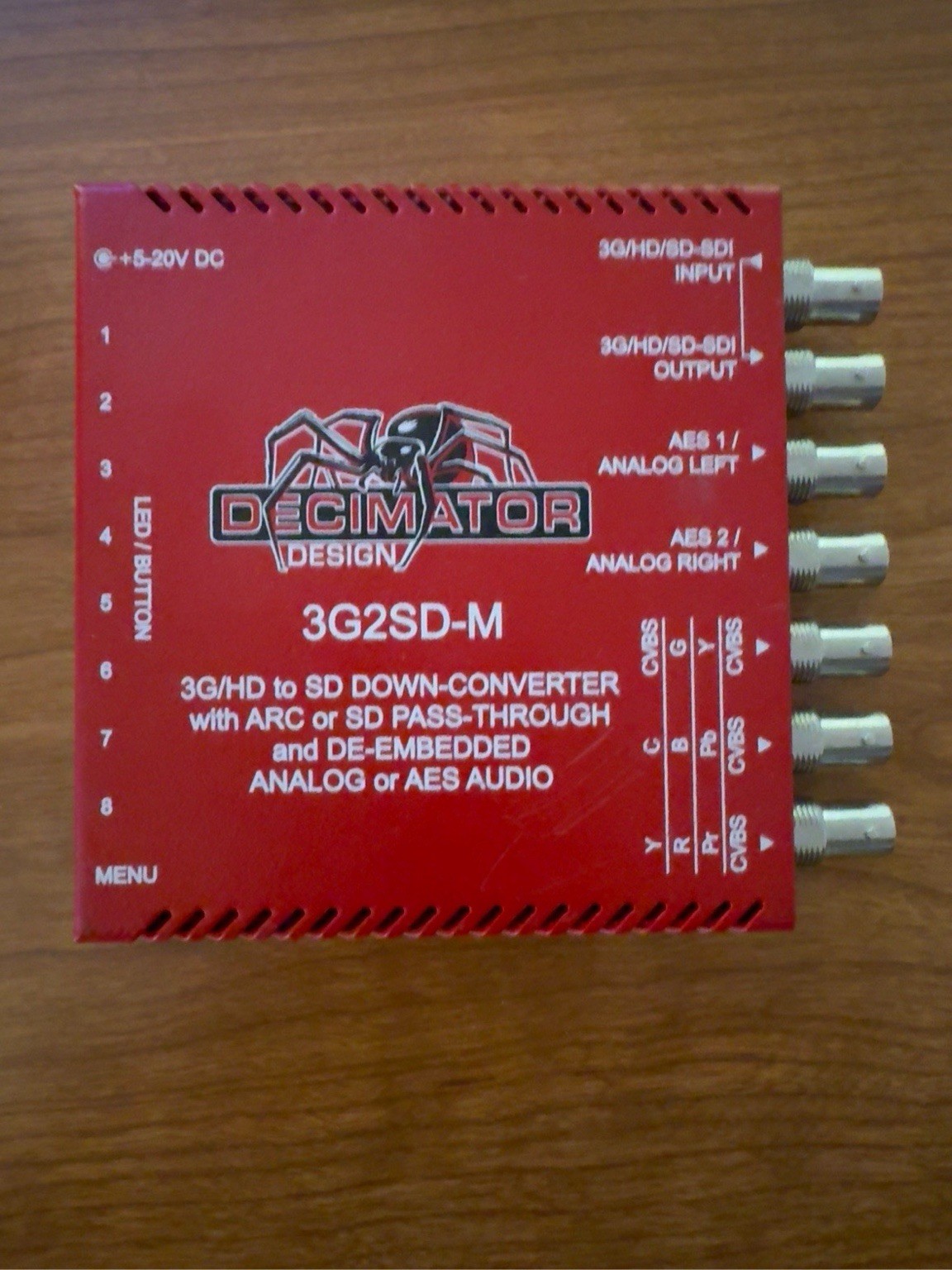 Decimator Design 3G2SD-M 3G/HD-SDI to SD Down Converter w/ Original Power Supply