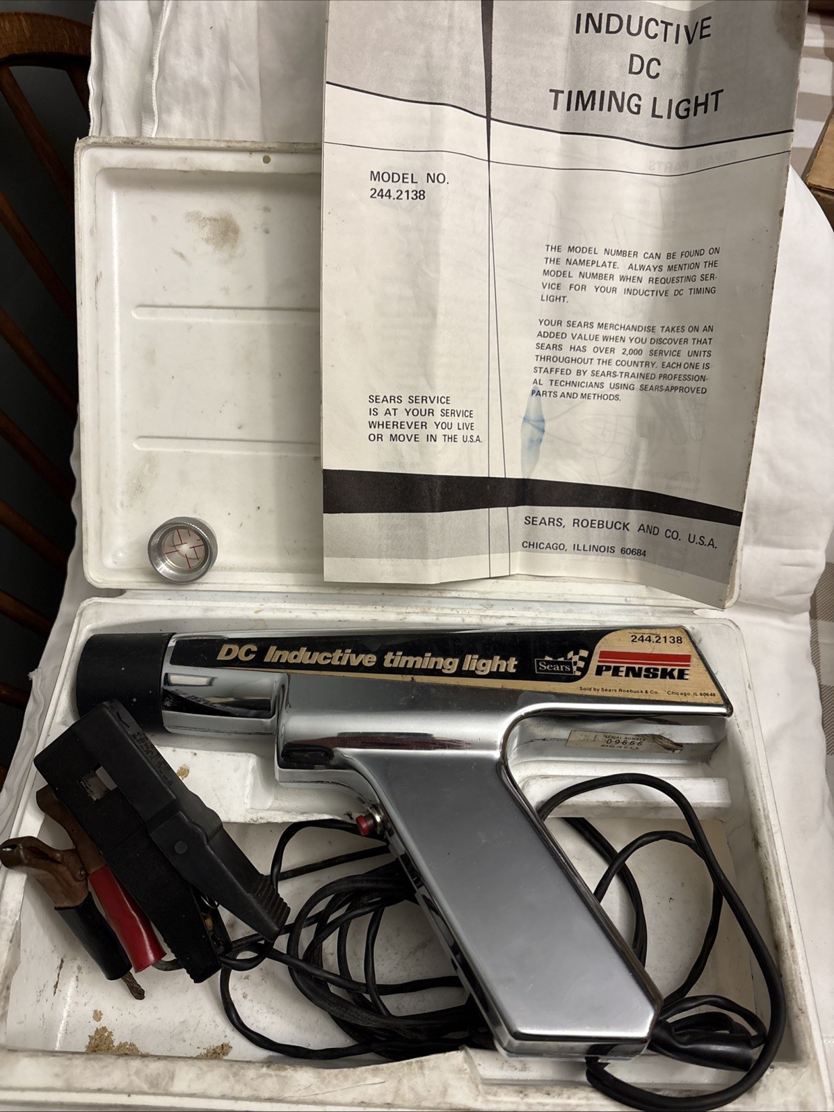 Sears Penske DC Inductive Timing Light with Case 244.2138 Vintage