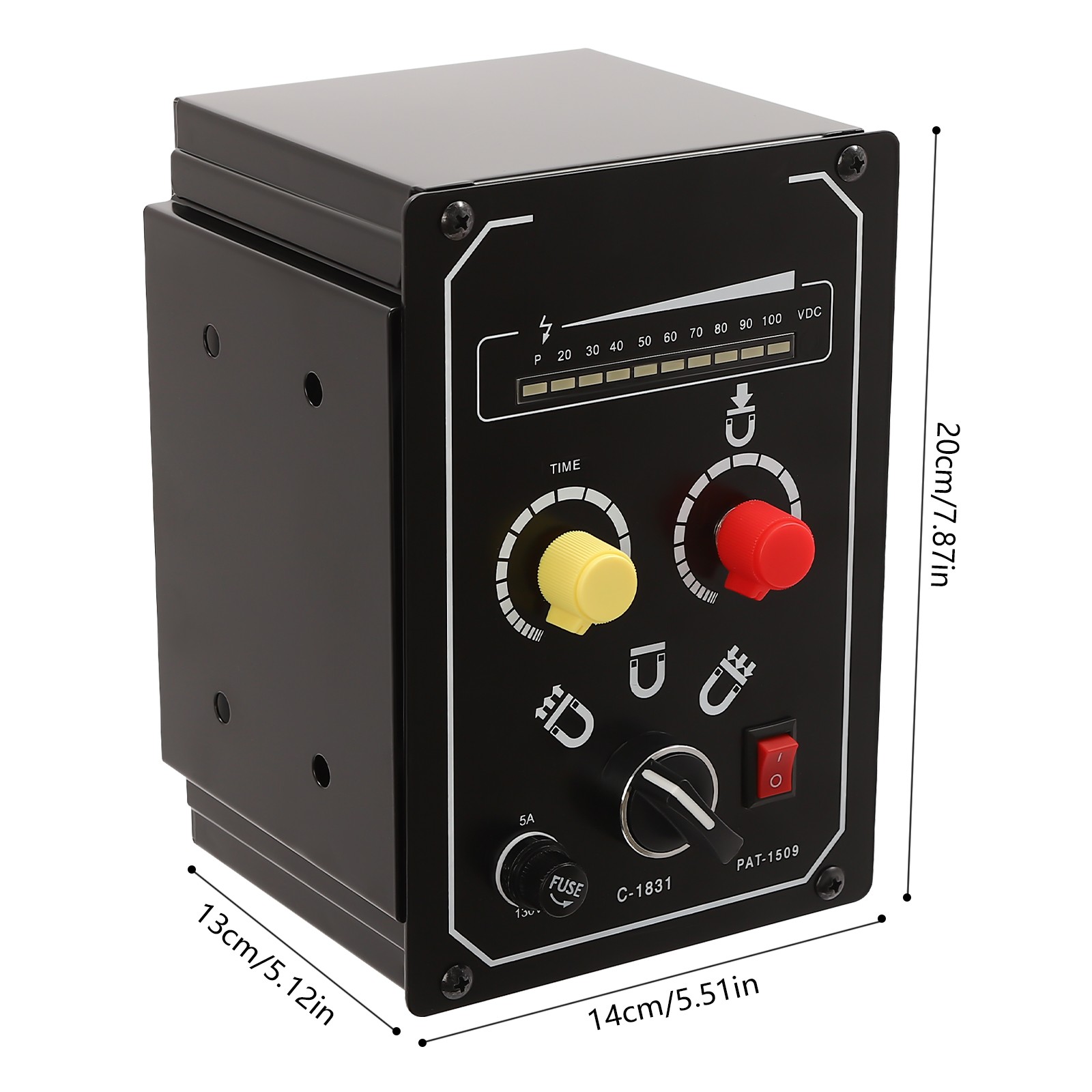 Electro Magnetic Chuck Controller 0-100V 5A DC Magnetic Force Adjustable 110VUS