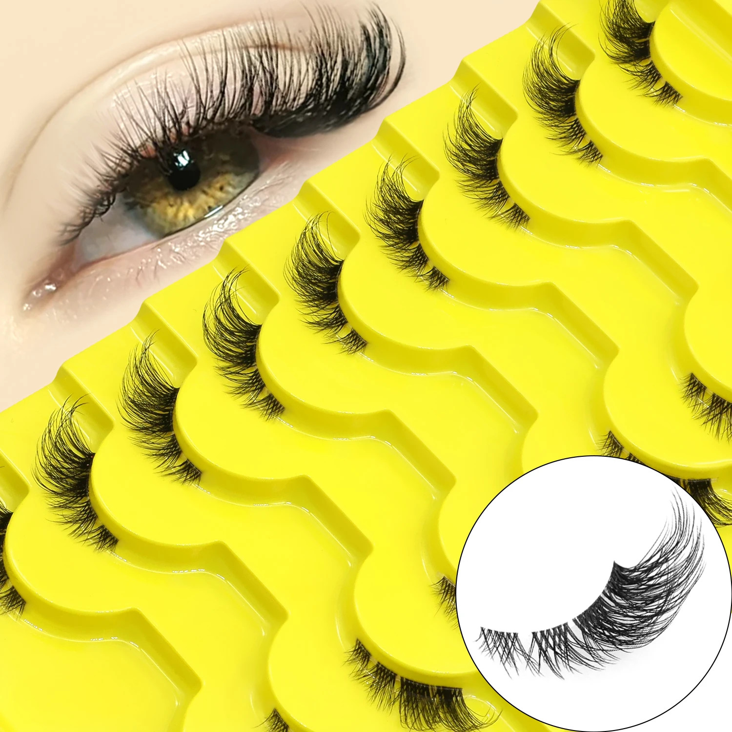 False Eyelashes Cat Eye Lashes Natural Long Half Eye Lashes Short Wisp