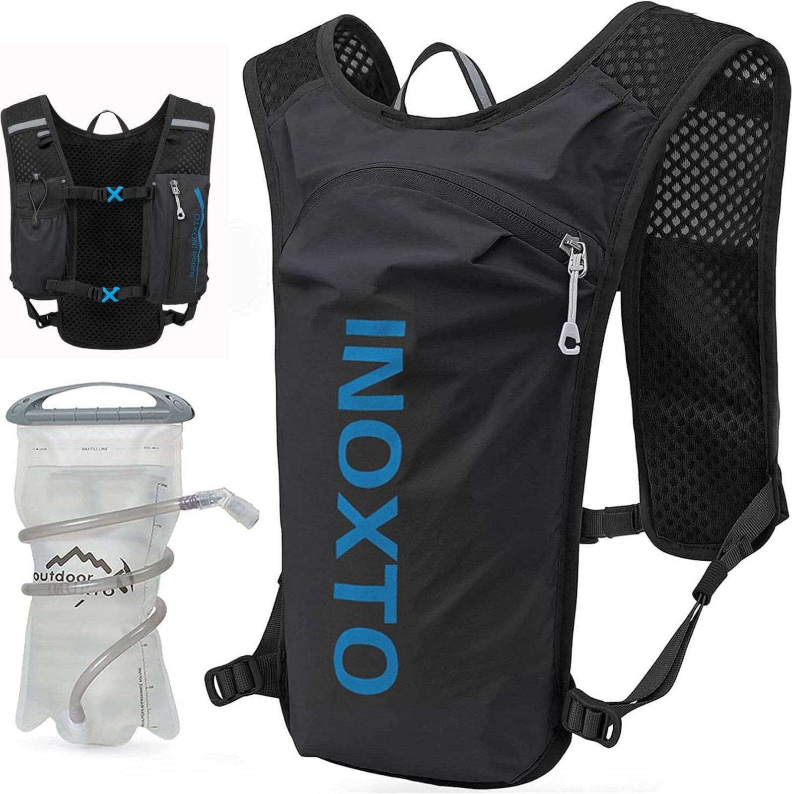 INOXTO Running Hydration Vest Backpack, Lightweight Insulated Pack with 1.5L bag