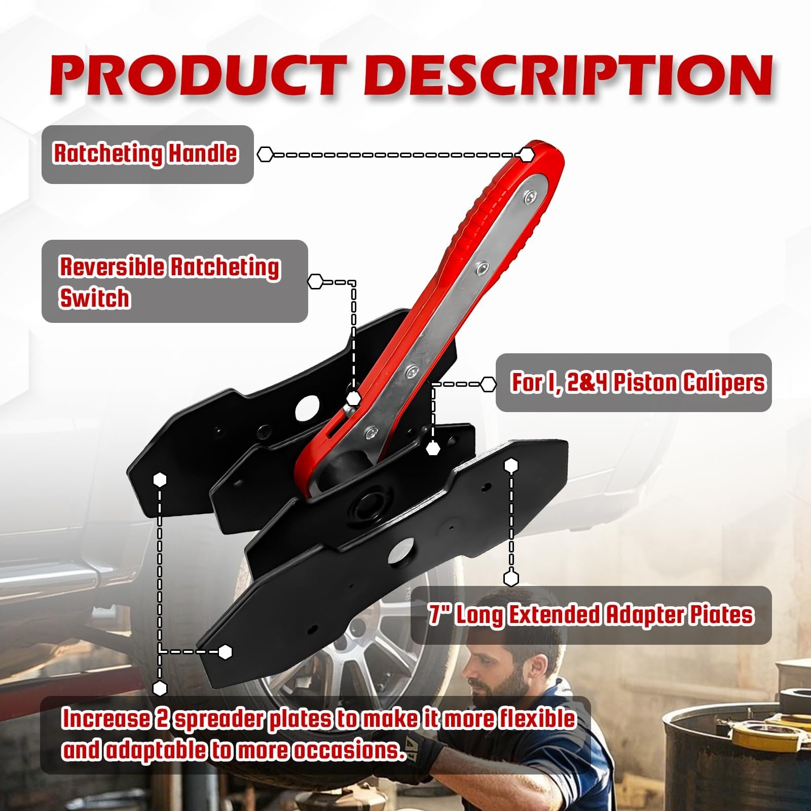 Brake Caliper Compression Tool,Caliper Piston Compressor Tool