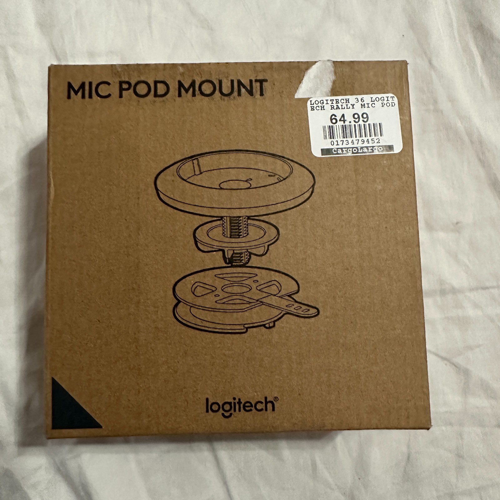Logitech Rally Mic Pod Mount Graphite Table Mount 952-000002